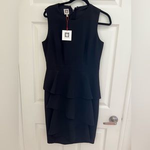 Anne Klein crepe ruffle skirt dress